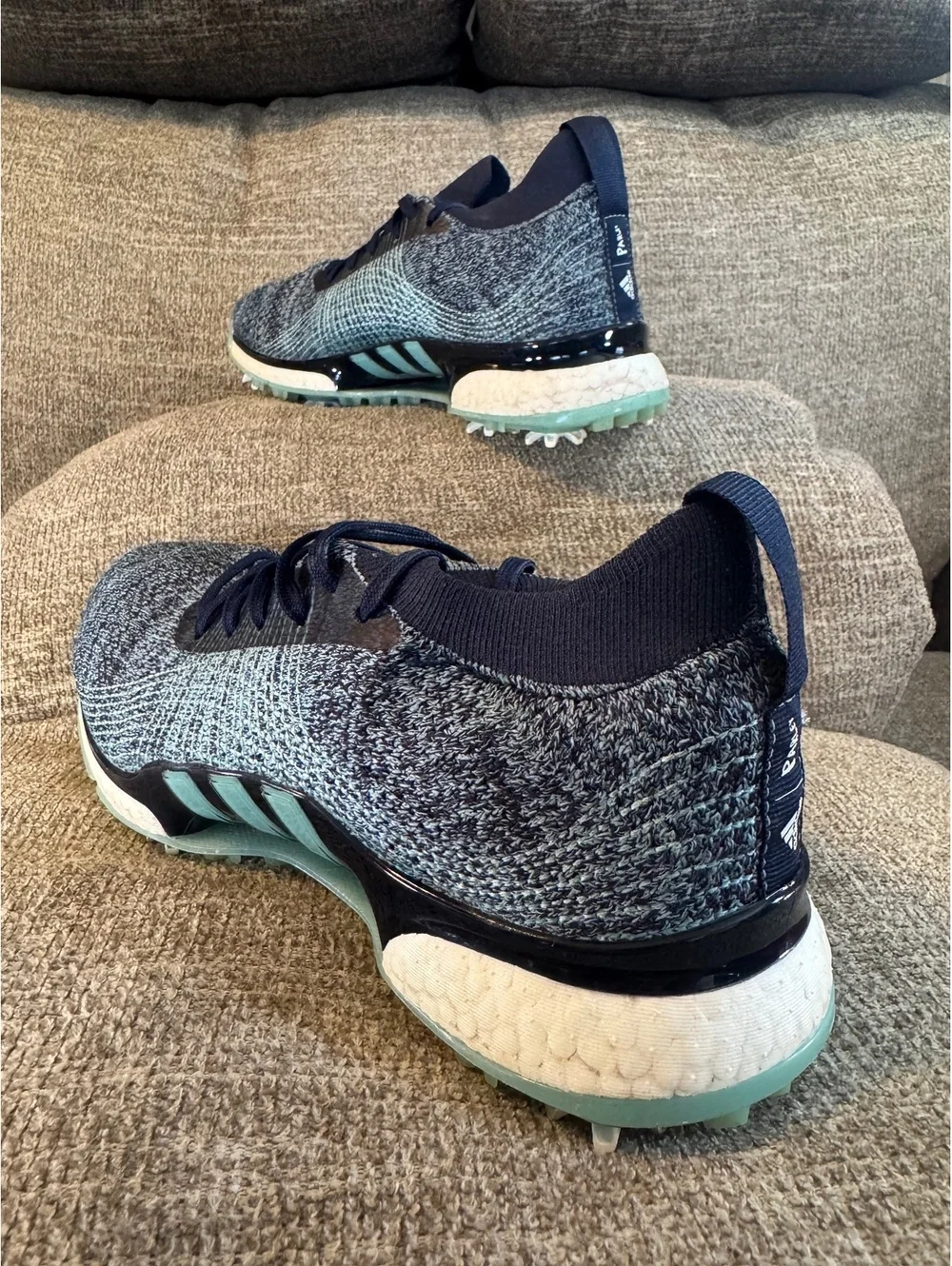 Adidas Tour360 XT Parley Primeknit Golf Shoes Men's Size 10 Blue Green G28374